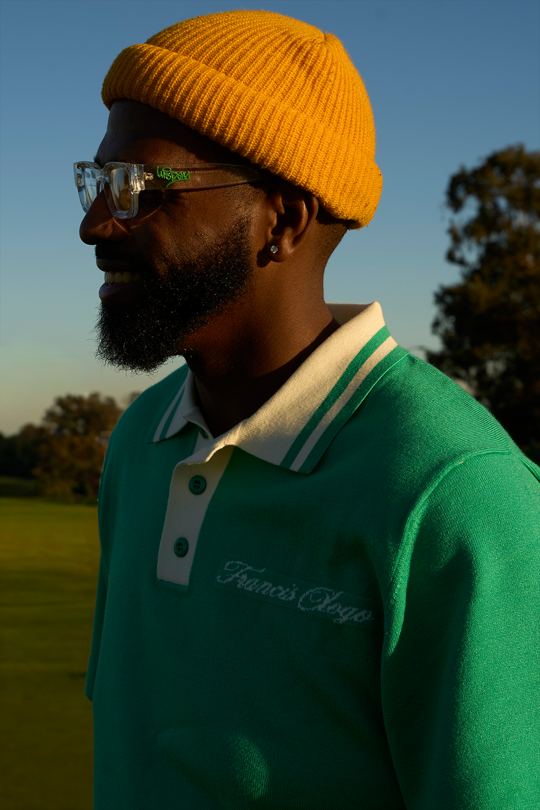 Francis Ologo Signature Knit Golf Polo Green