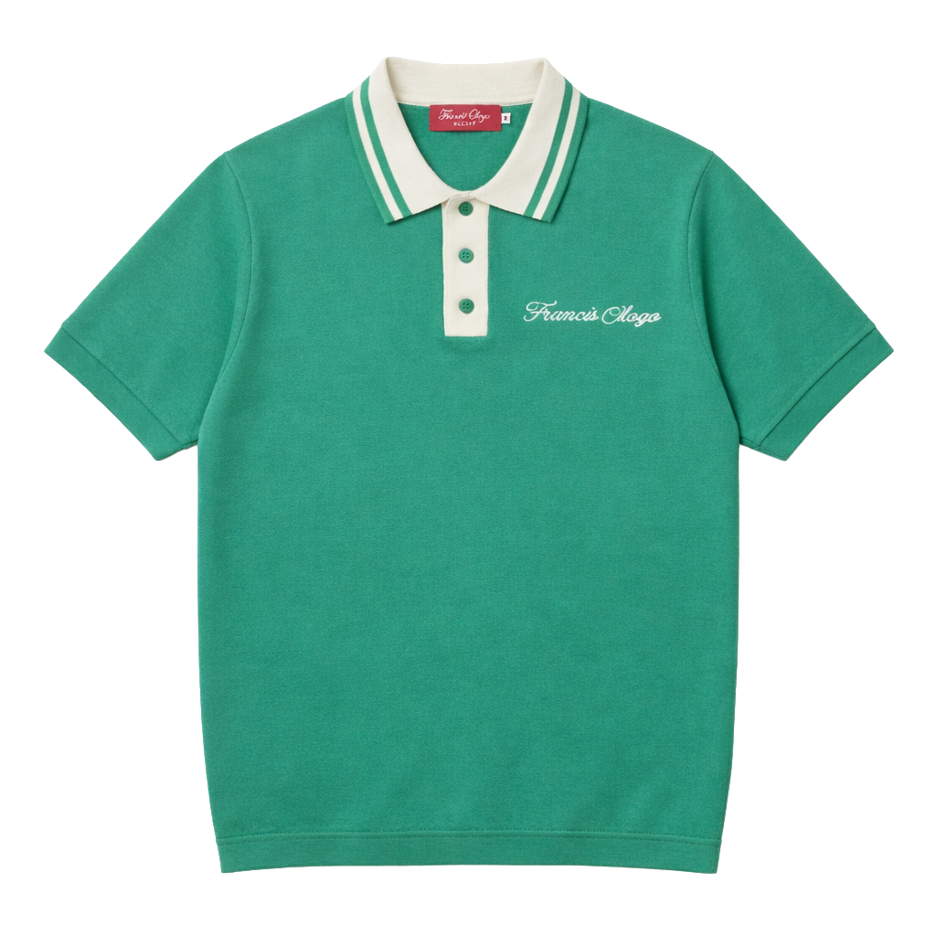Francis Ologo Signature Knit Golf Polo Green