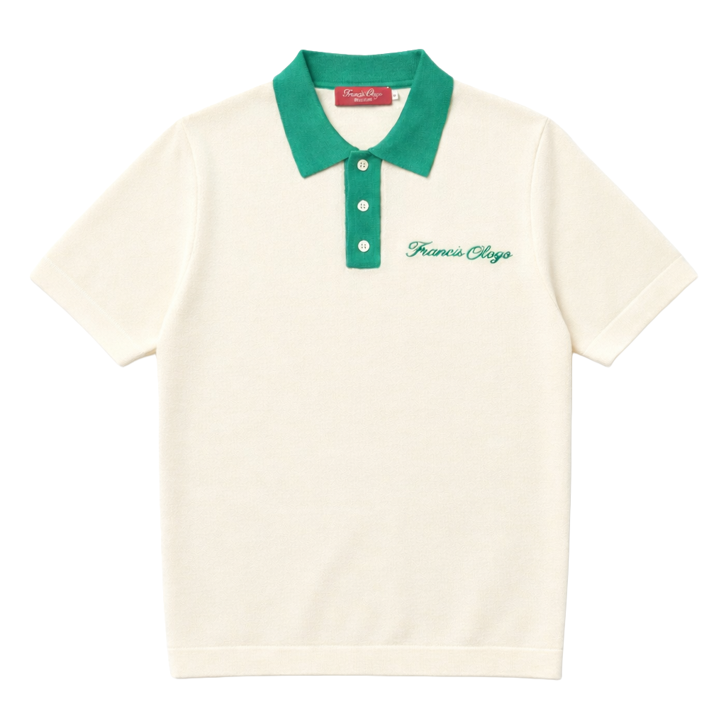 Francis Ologo Signature Knit Golf Polo White